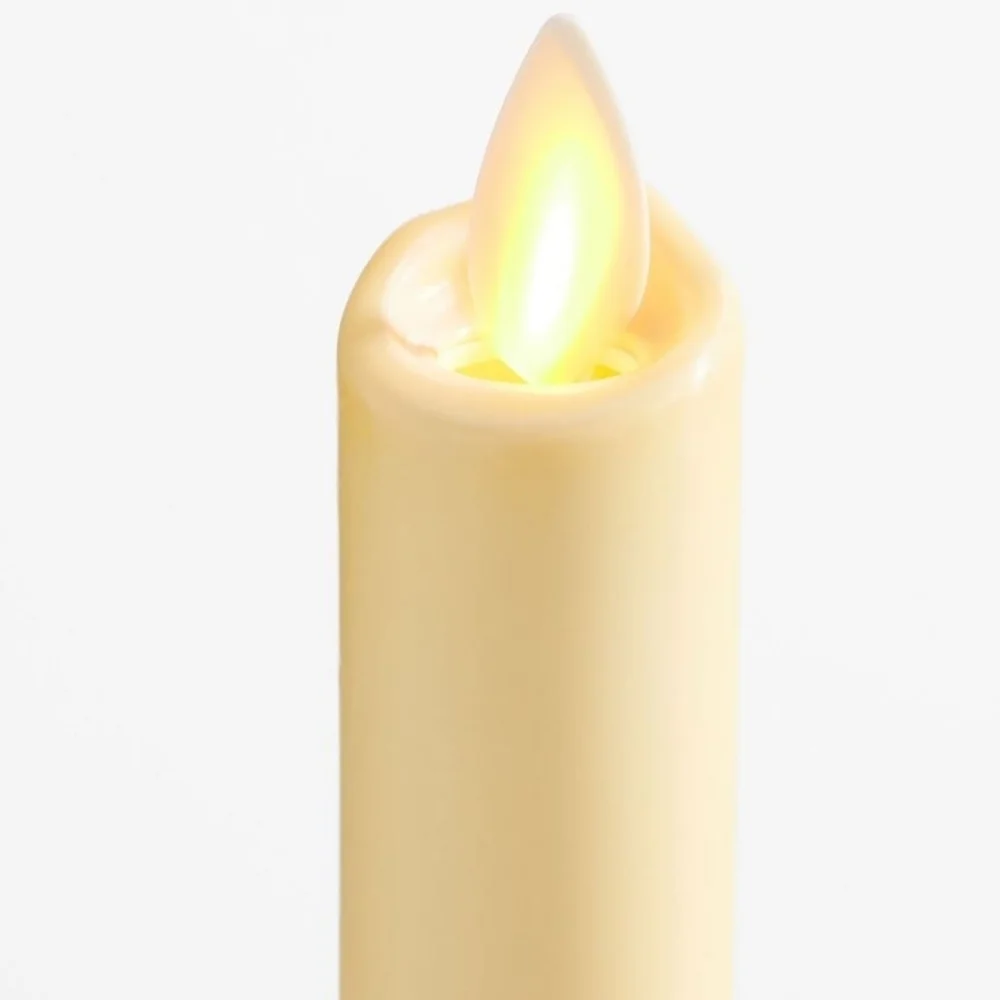 ♥️BUY 5 GET 3 FREE  Premium Flickering Flameless Wax Taper Candle,$59, Natural